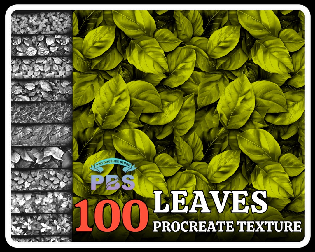 100 Leaves Texture Brushes for Procreate (digital Download) - Etsy