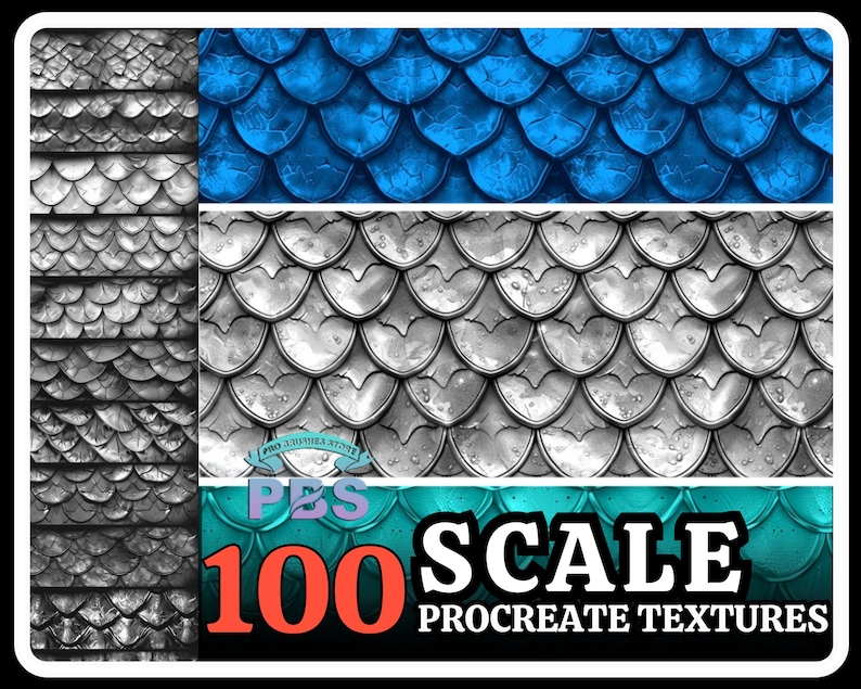 100 Scale Texture Brushes for Procreate (digital Download) - Etsy