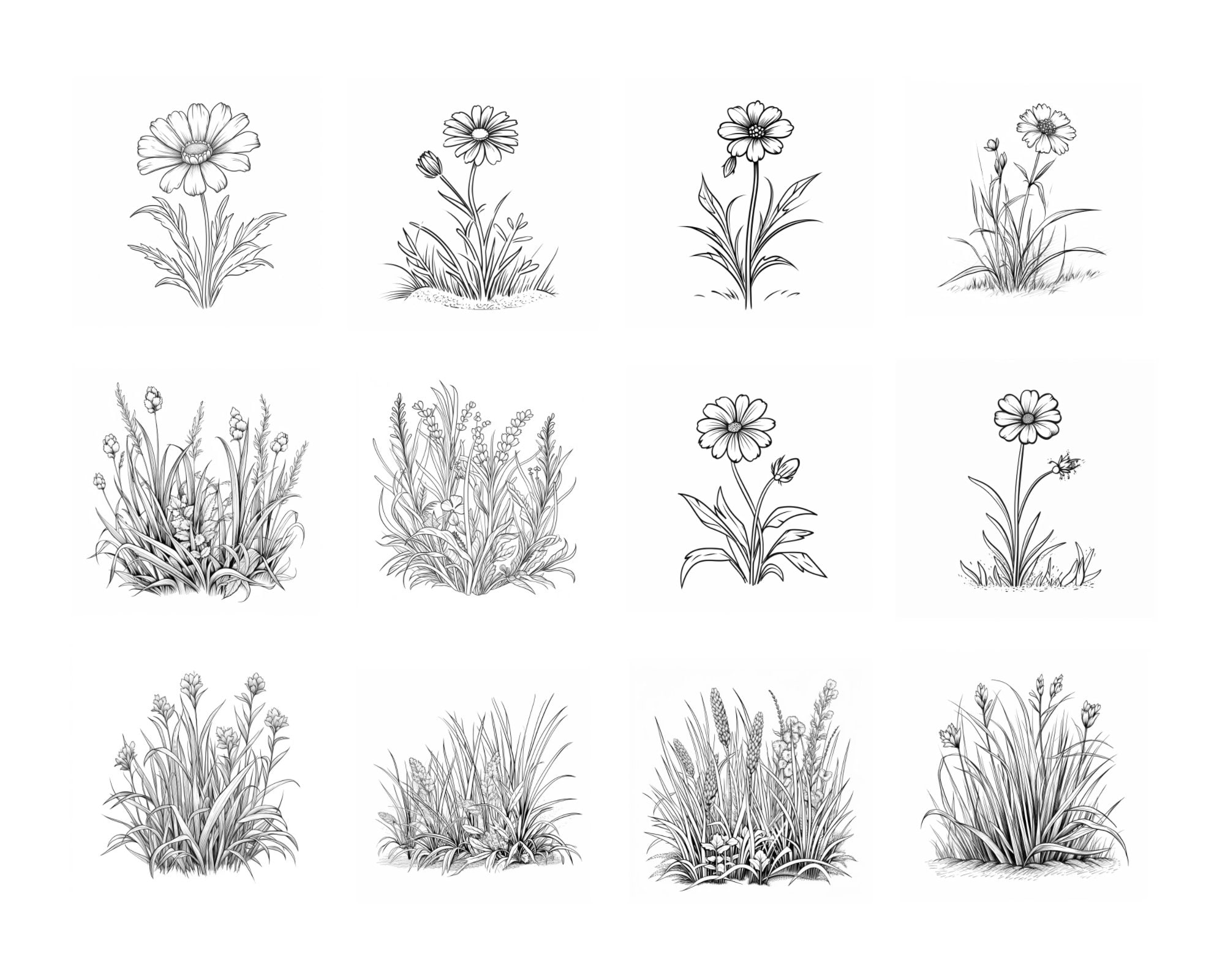 120 Procreate Grass Stamps Grass Brush for Procreate Plant Etsy