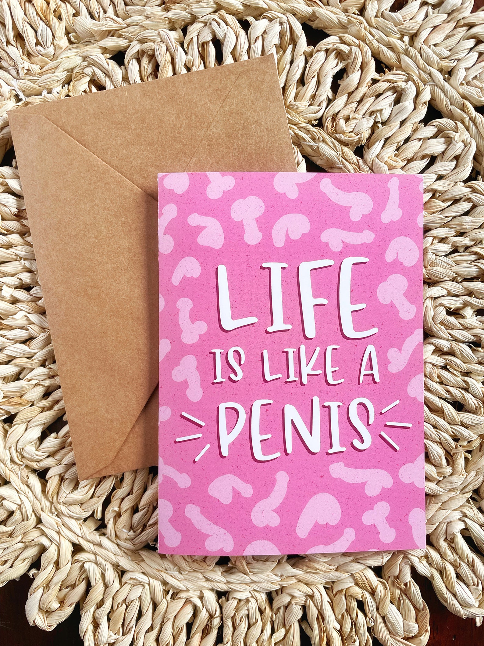 Life Is Like A Penis Encouragement Card Funny Gift - Etsy.de