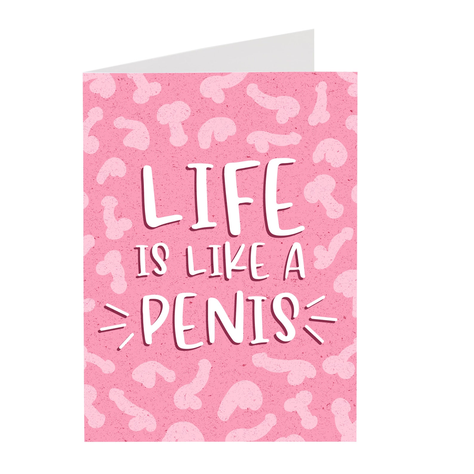 Life is Like A Penis Encouragement Card Funny Gift - Etsy