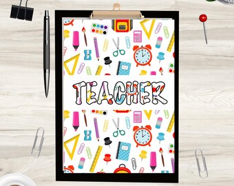 Personalized Teacher Clipboard – Custom Name Gift for Teacher