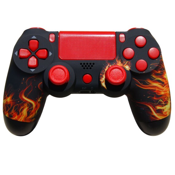 Fire Ps4 Wireless Controller Dual Vibration Ps4 Controller Etsy Australia