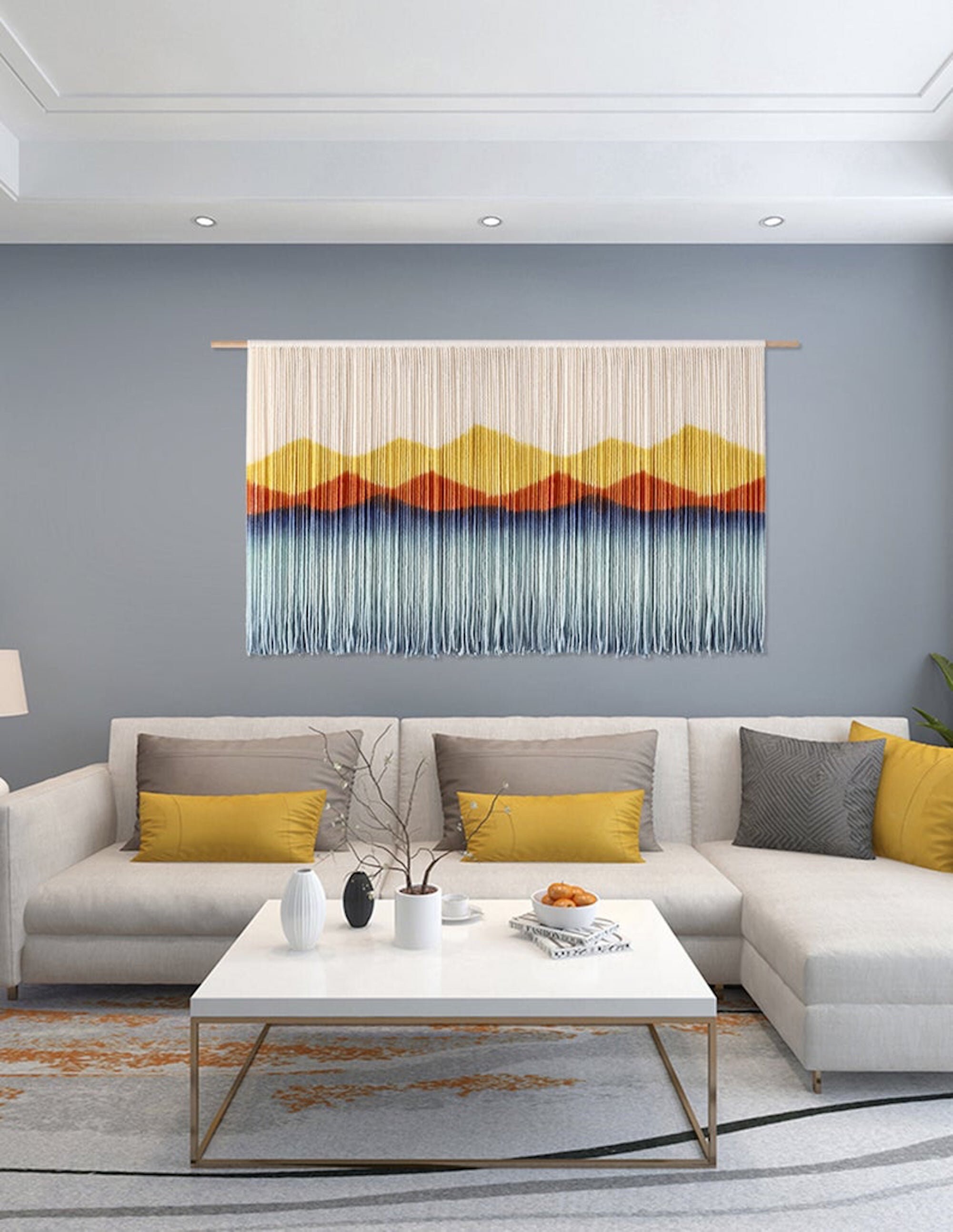 Tapestry Wall Hanging Art Hand Woven Home Living Room Bedroom Etsy