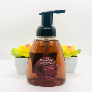 10 oz Chocolate Fudge Foaming Hand Wash, Chocolate Soap, Foaming Hand Soap, Liquid Hand Soap, Foaming Soap, Foaming Hand Wash, Soap Gift