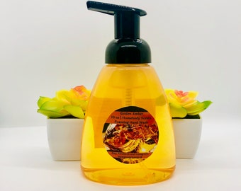 Golden Amber Foaming Hand Wash, Amber Hand Soap, Foaming Hand Soap, Liquid Hand Soap, Foaming Soap, Amber Soap Gift, Soap Gift