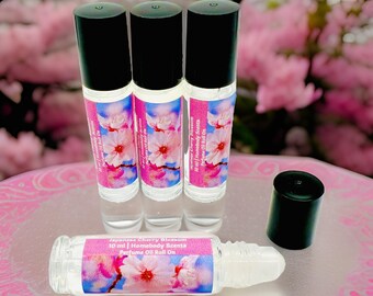 Japanese Cherry Blossom Perfume Oil Roll On - Floral Scent (10 ml)