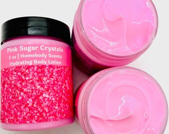 Pink Sugar Crystals Body Lotion, Candy Lotion, Candy Body Butter, Candy Body Cream, Candy Moisturizer, Cotton Candy Scent, Lotion Gift