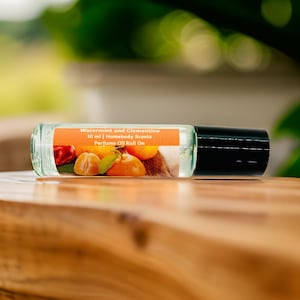 Watermint Clementine Perfume Oil Roll On: Citrus Scent, Travel Size