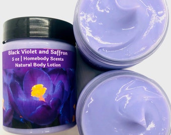 Black Violet and Saffron Body Lotion, Violet Lotion, Saffron Lotion, Violet Body Cream, Lotion, Saffron Lotion, Saffron Moisturizer