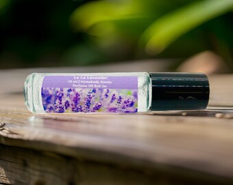 La La Lavender Perfume Oil Roll On: Floral Scent, Travel Size (10 ml)