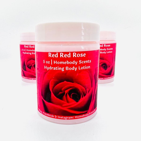 Red Red Rose Body Lotion, Rose Body Butter, Rose Body Lotion, Rose Body Cream, Shea Butter Lotion, Rose Scent, Rose Petal Lotion