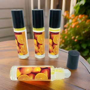 Orange Perfume Oil Roll On 10 ml, Orange Perfume Oil, Travel Size Orange Perfume, Essential Oil Perfume