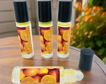 Orange Essential Oil Perfume Roll On - Aromatherapy Travel Size 10ml
