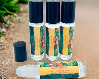 Spring Garden Perfume Oil Roll On: Floral Scent, 10 ml