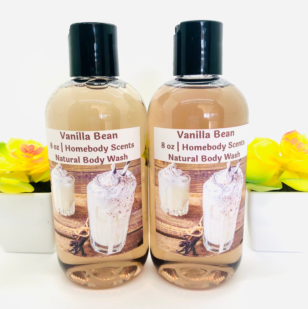 Vanilla Bean Body Wash 8 Oz Vanilla Shower Gel Vanilla Body Etsy