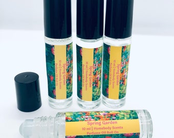 Spring Garden Perfume Oil Roll On 10 ml, Spring Perfume Oil, Travel Size Floral Perfume, Violet Perfume Roll On, Handmade Perfume