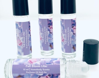 Full Bloom Lilac Perfume Oil Roll On 10 ml, Lilac Perfume Oil, Travel Size Lilac Perfume, Flower Perfume, Lilac Perfume Oil