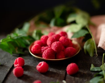 Raspberries 1 I Still Life Print Food Photography Wall Art Fig Print Decor Kitchen Wall Art Fresh Fruit Print