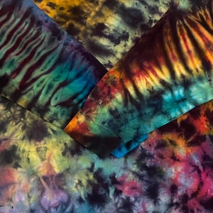 Neon Black Rainbow Scrunch Tie Dye | T-Shirt, Long sleeve, Crewneck, Hoodie