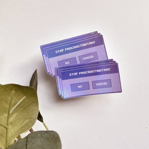 Stop Procrastinating Holo Sticker // Skzoo