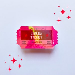 Circus Tickets Holo Sticker // Stray kids