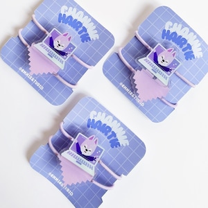 Wolf chan acrylic hair ties // stray kids skzoo