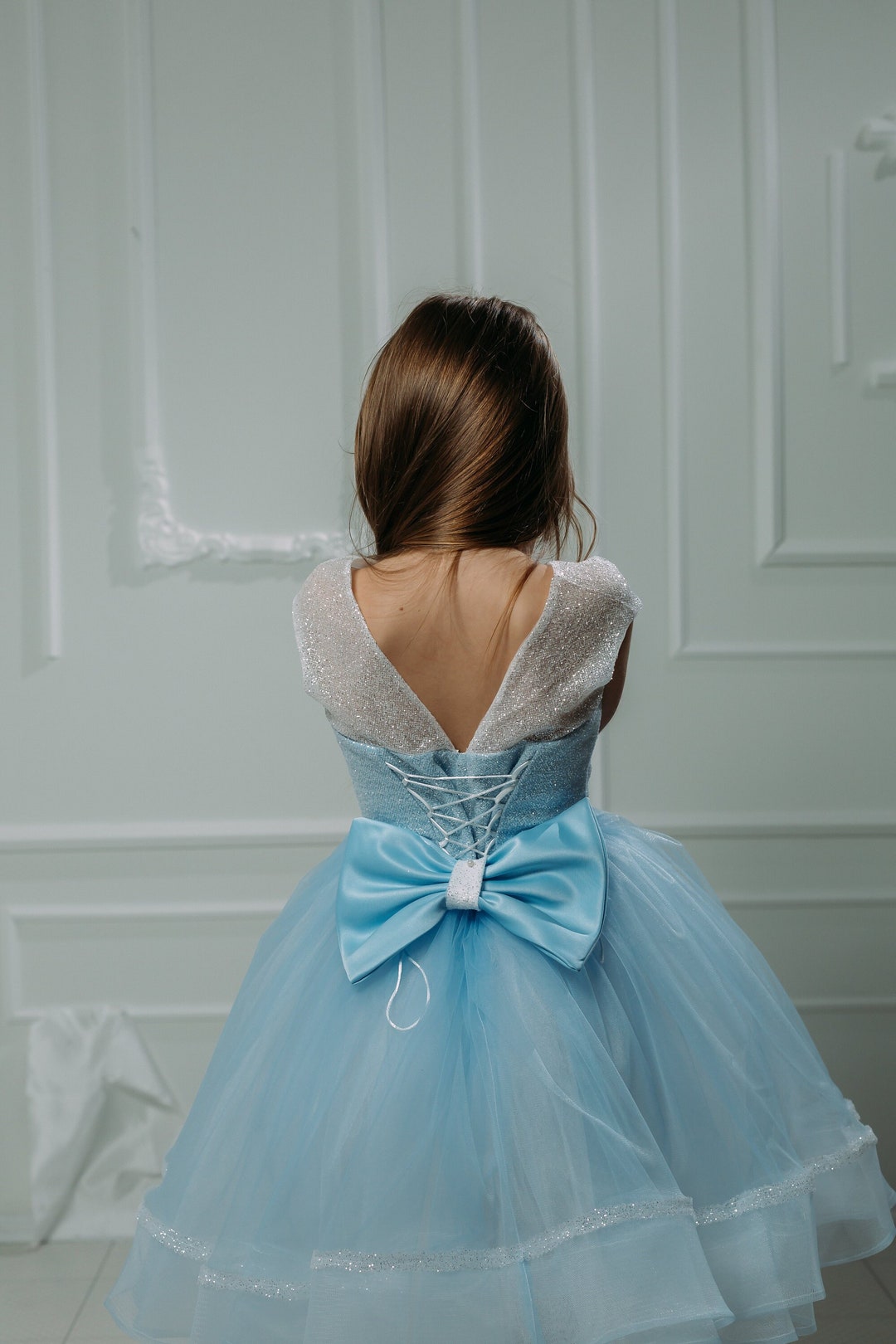 Blue Baby Girl Dress Special Occasion,baby Girl Party Dress, First