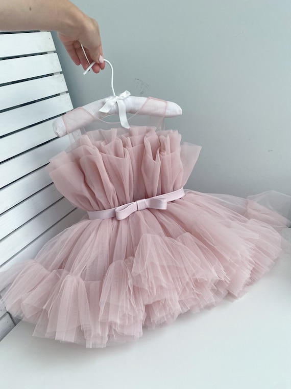Baby girl dusty pink dress sale