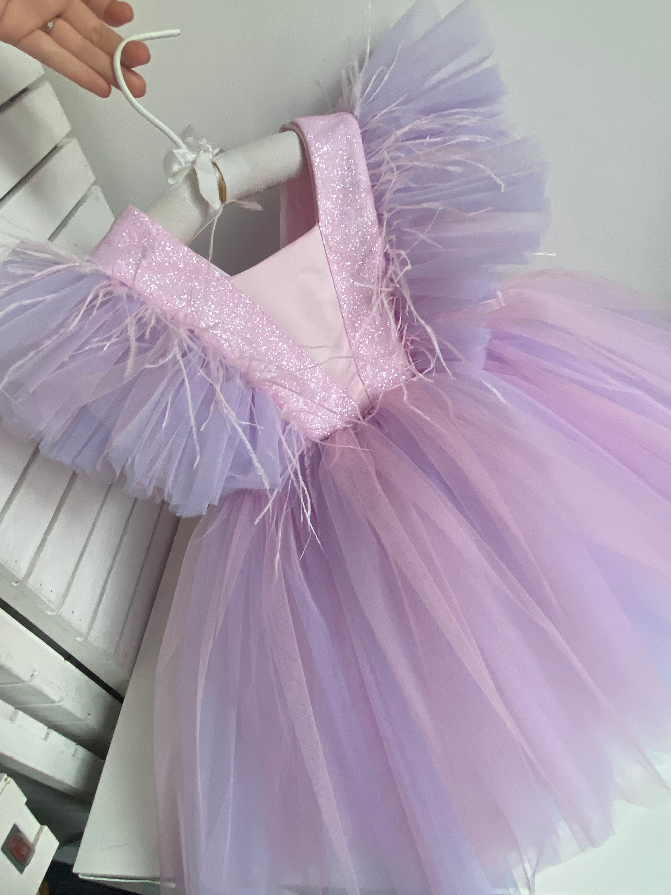 Elegant Baby Rainbow Tulle Princess Dresses Toddler Birthday Dresses