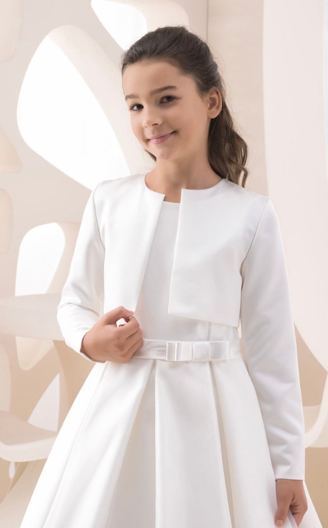 Bolero For Girls Soft First Communion Bolero Jacket White Fur