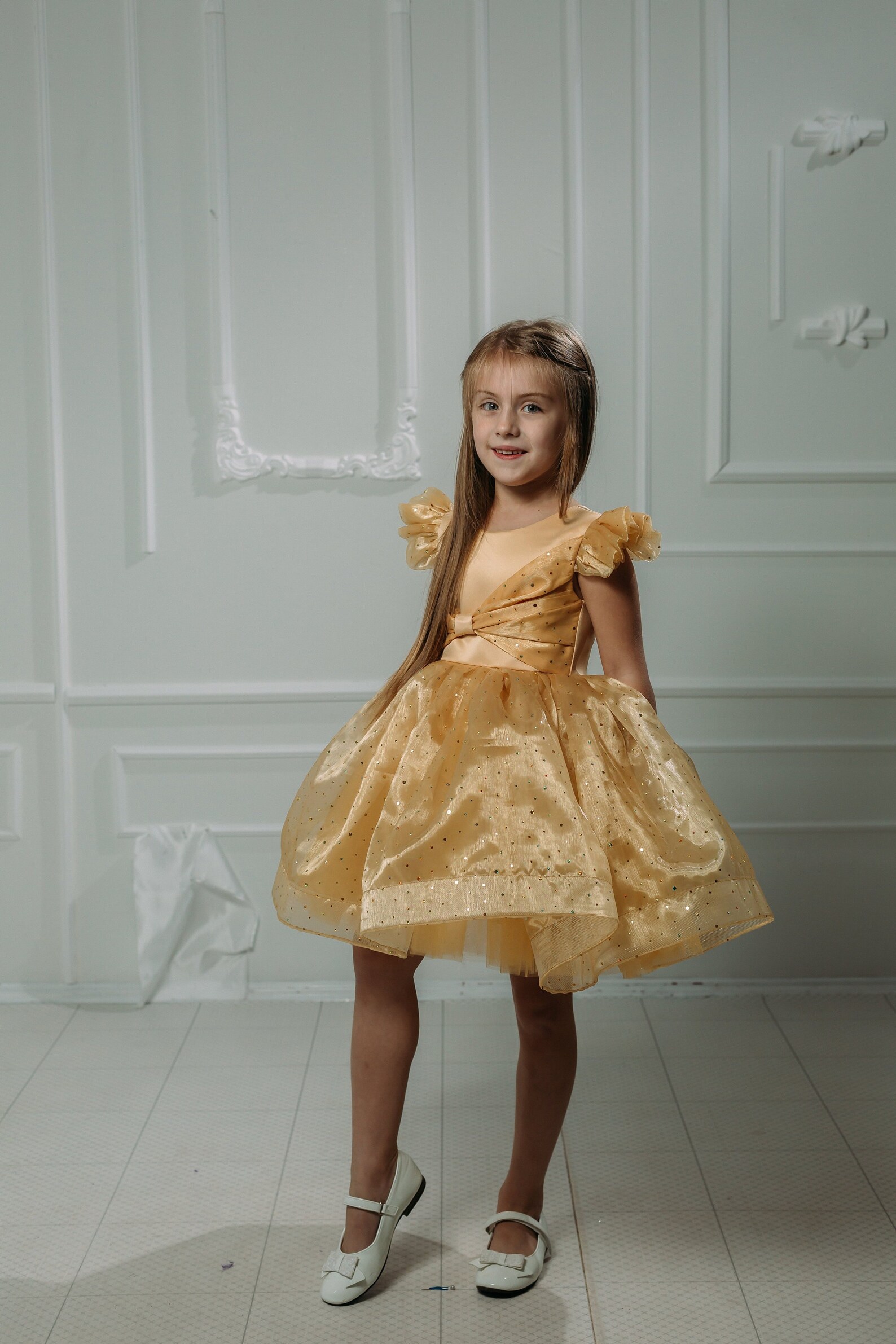 Bright Yellow Dress , Baby Girl Dress , Special Occasion , Flower Girl