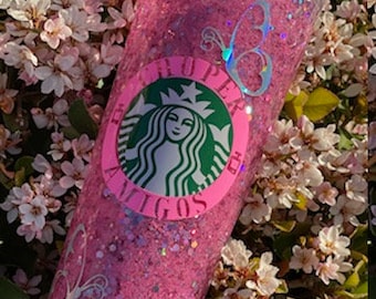 Jenni Rivera //Chuper Amigos  // 24oz cold cup// Starbucks tumbler// glitter Starbucks Tumbler// Custom Starbucks Tumbler