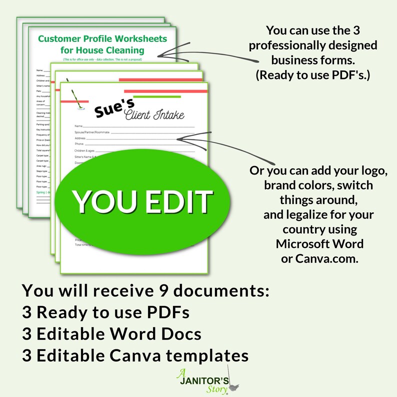 House Cleaning Business Client Intake Form Fully Etsy House Cleaning Business Client Intake Form Fully Etsy
