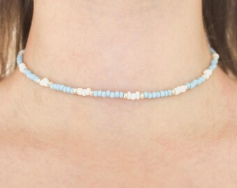 Zoe Pastel Necklace | Beaded Beach Jewellery in 5 Different Colours
