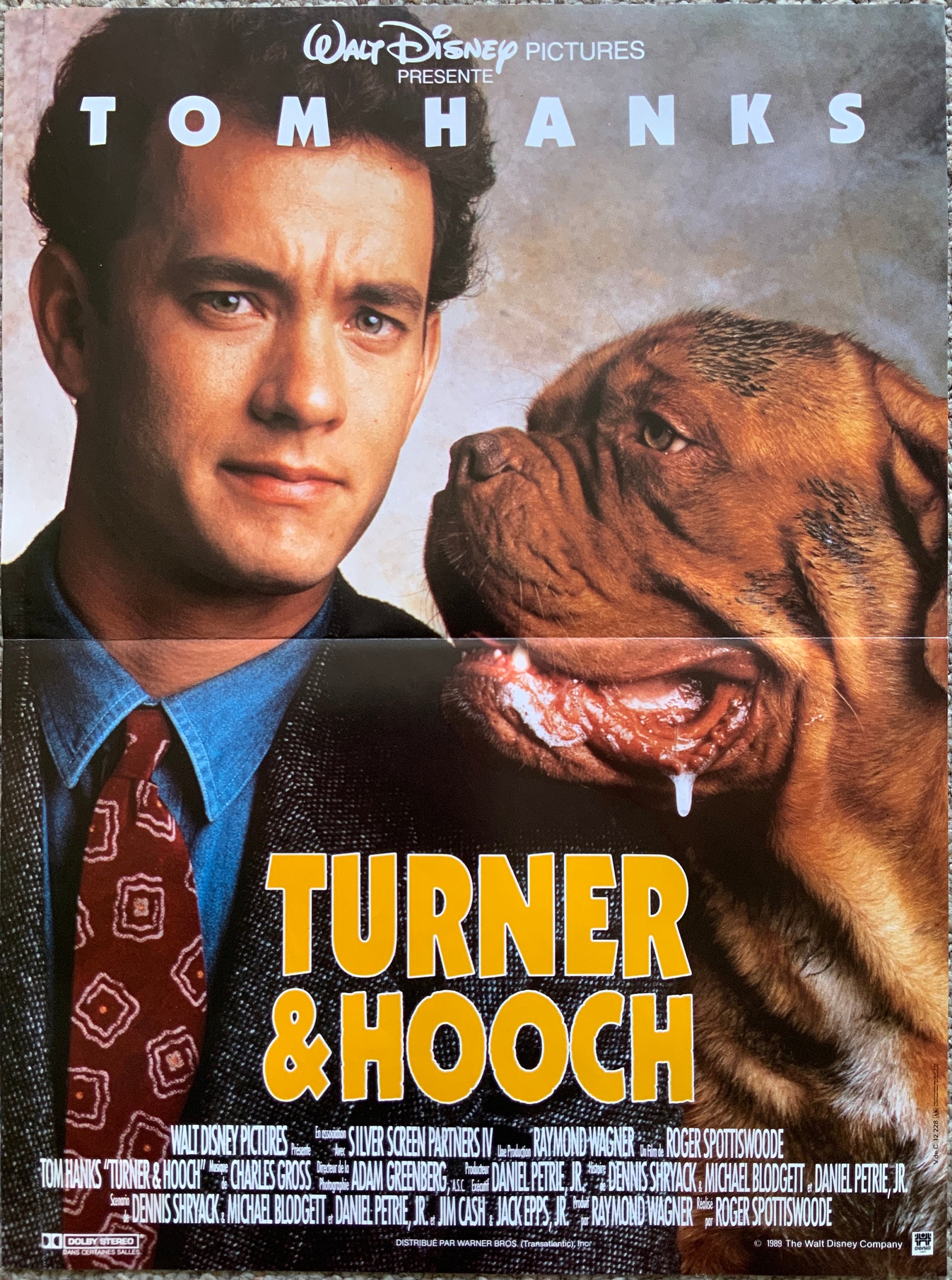 Serie Turner Et Hooch Turner & Hooch Original 1989 French Poster 21x15 | Etsy