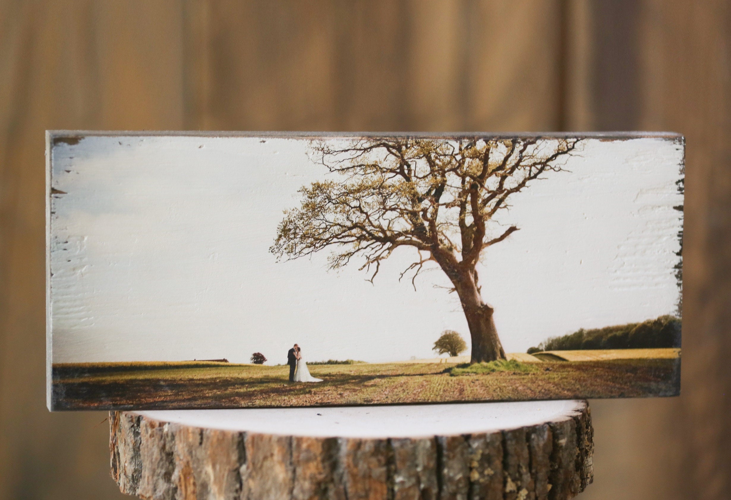 Photo De Mariage Sur Planche Bois Grange Rustique, Cadeau D'anniversaire | 6 X 14, Photo Imprimée Grange, En 5 Ans