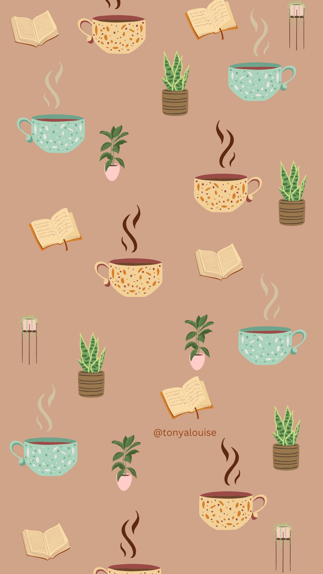 store product block Tea, Plants & Books Phone Wallpaper poster