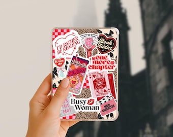 Red Slow Burn - Book Addict - Animal print Kindle Insert