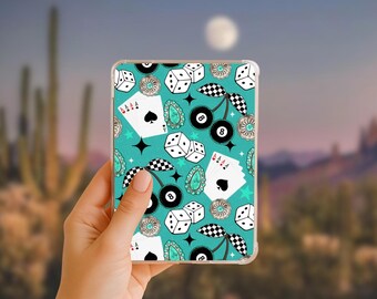 Turquoise Western, Punchy, Dice, Cards Kindle insert