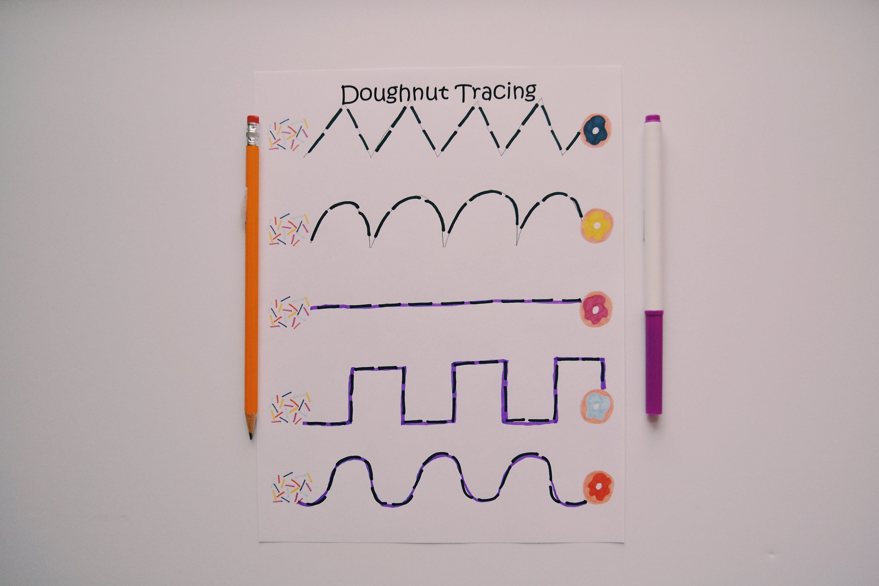 Sweet Treats Linie Schriftzug Alphabetisierung Arbeitsblätter | Etsy