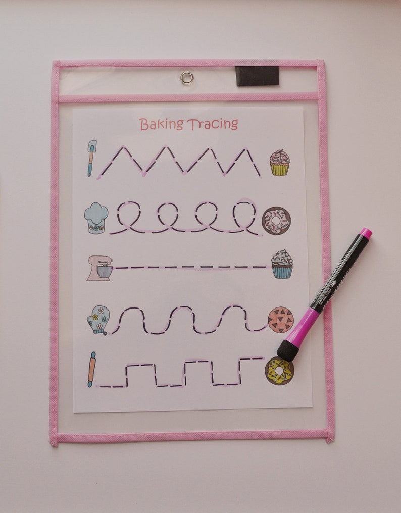 Sweet Treats Line Tracing Literacy Worksheets Preschool Etsy