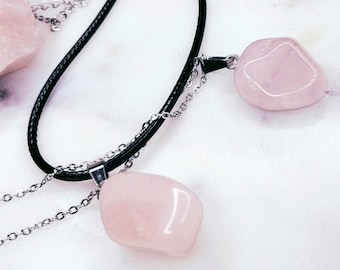 Rose Quartz Crystal Necklace