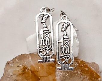 Egyptian Queen Cartouche Earrings