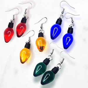 Christmas Lights Statement Dangle Earrings