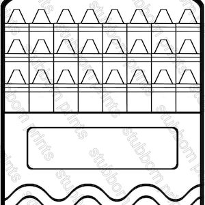 Crayo Box -Shaped Marker Swatch for 24 colors Alcohol Markers, Color Pencils, Gel Pens, Watercolor Pens, paint & more
