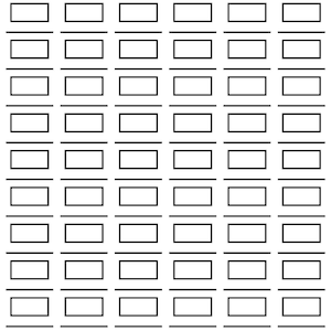 Staalsjabloon voor 60 kleuren alcoholmarkers, kleurpotloden, gelpennen, aquarelpennen, verf en meer! Grotere vakken/typevelden downloadbaar