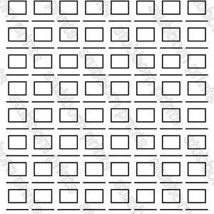 May include: A blank grid with 6 rows and 9 columns. Each square is outlined in black.