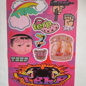 Streetartist terps sticker sheet 20x15cm