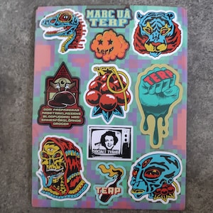 TERP and Marc UÅ Collab sticker sheet 30x22,5cm